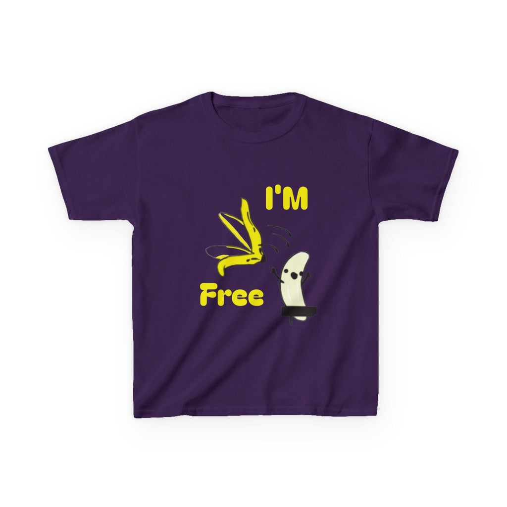 Kids Tee — Cute 'I'm Free' Banana Cartoon Shirt for Children