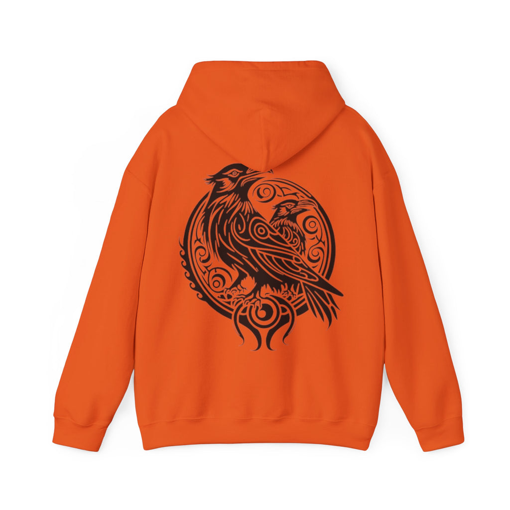 Odens Raven'sTribal Circle Adult Hoodie — Huginn and Muninn