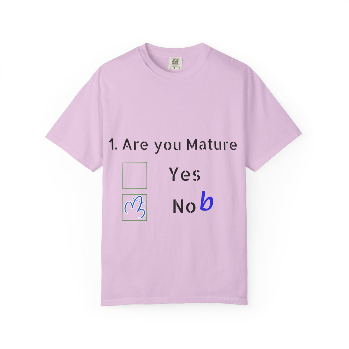 Adult T-Shirt — Funny "Are You Mature?" Checkbox Graphic Tee