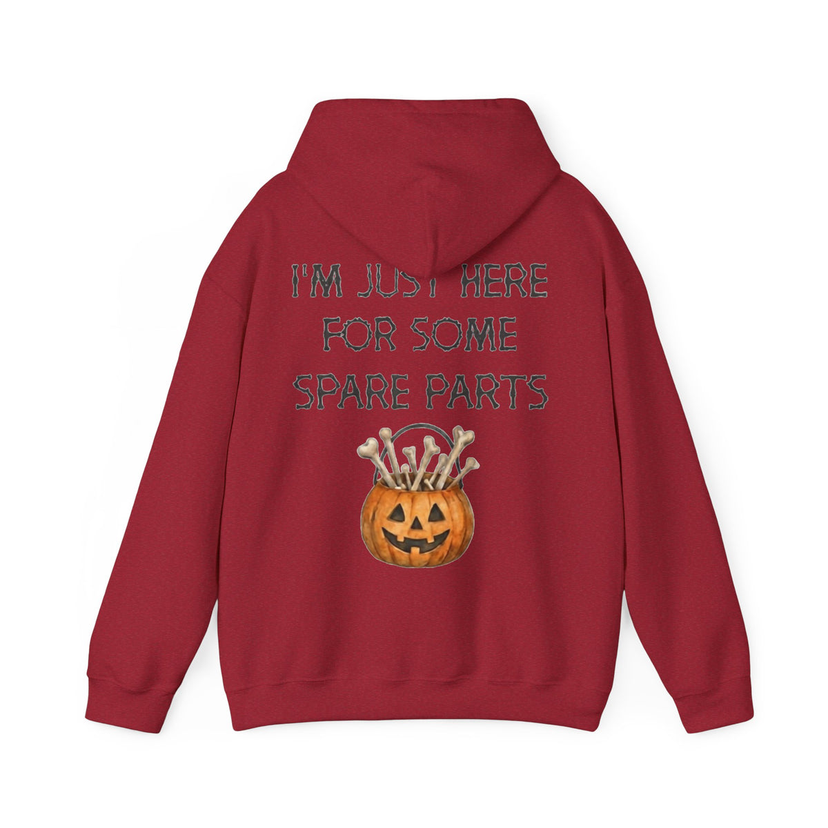 Halloween Pumpkin 'I'm Just Here for Some Spare Parts' Adult Hoodie