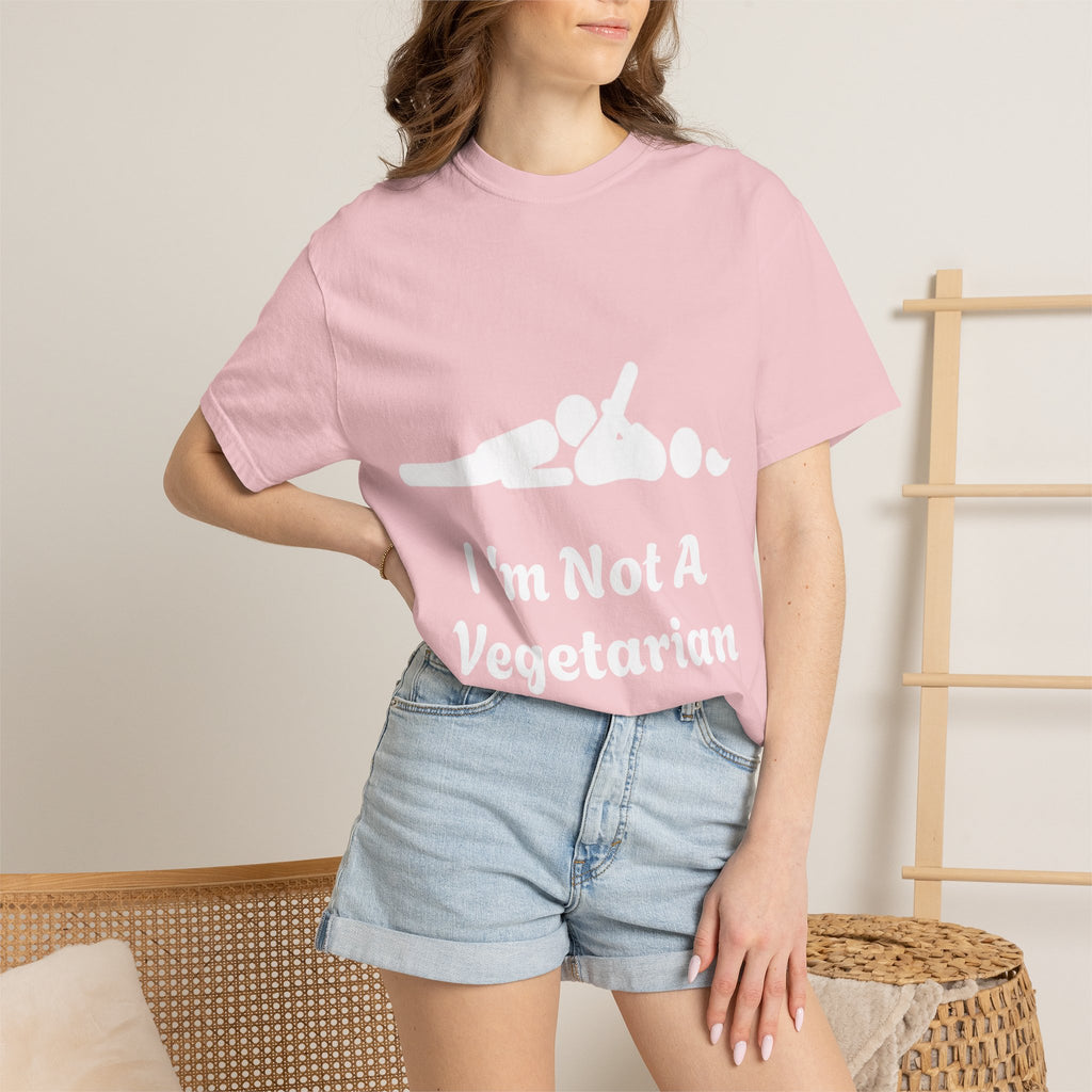 Adult T-Shirt — Funny " i'm Not a Vegetarian" Graphic Tee (Meat Lover Humor)
