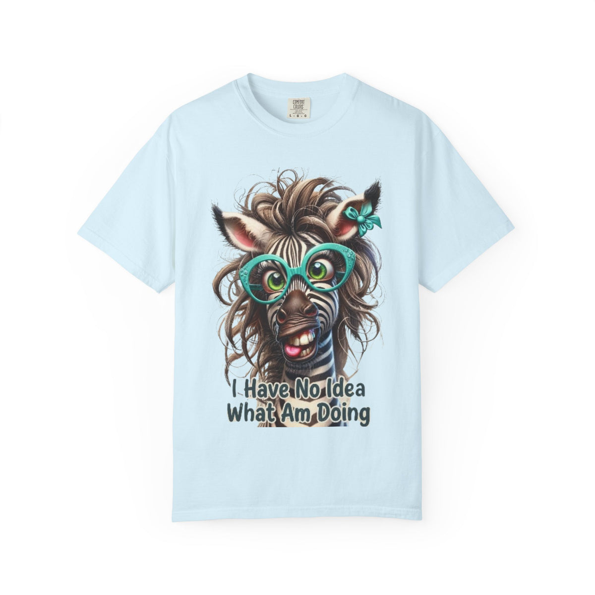 Funny Zebra Adult T-Shirt — "I Have No Idea What I’m Doing" Graphic Tee