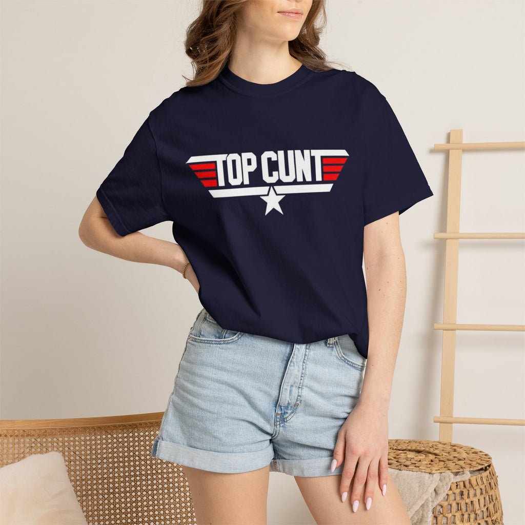Top Cunt Graphic Adult T-Shirt — Retro Military-Inspired Statement Tee