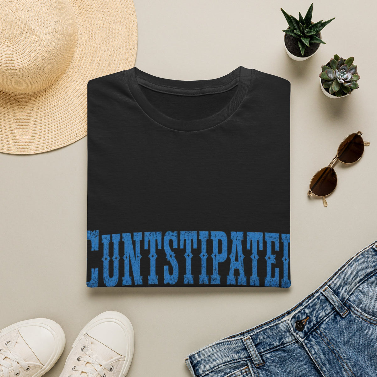 Graphic Adult Tee — 'Cuntstipated' Bold Text Shirt