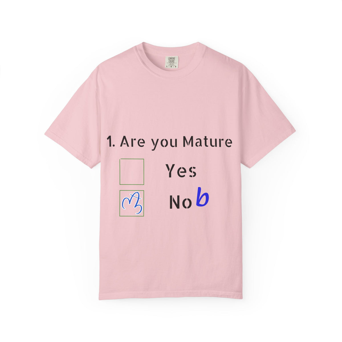 Adult T-Shirt — Funny "Are You Mature?" Checkbox Graphic Tee
