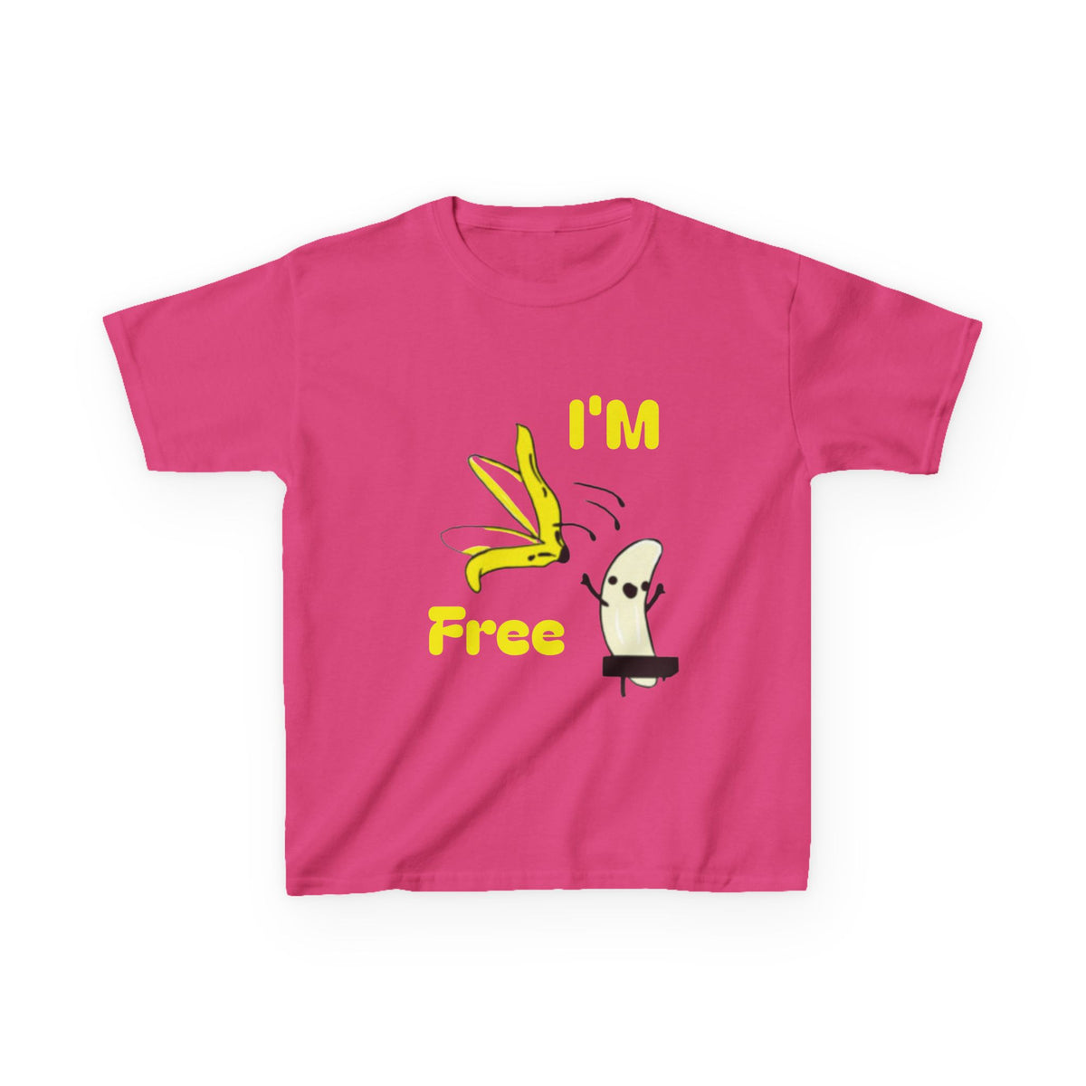Kids Tee — Cute 'I'm Free' Banana Cartoon Shirt for Children