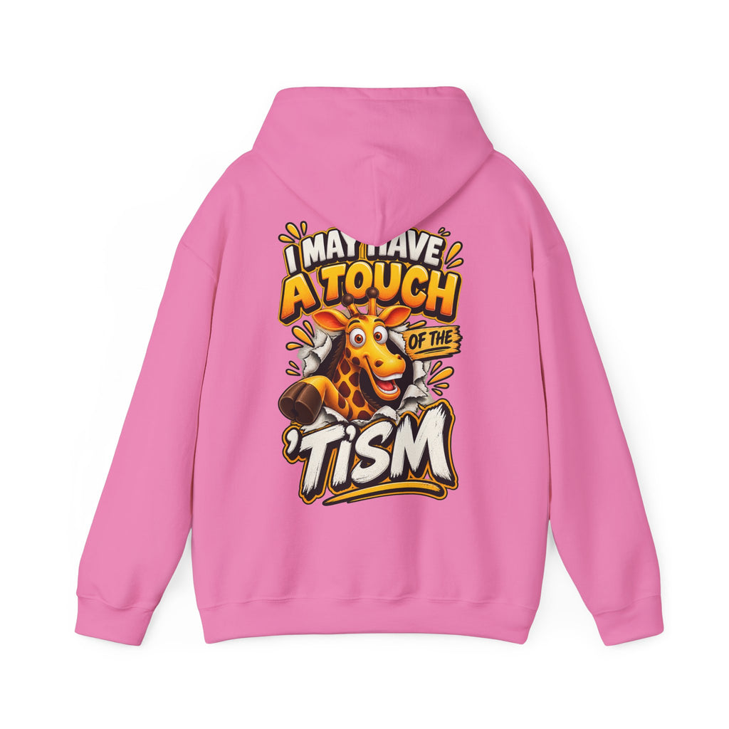 Giraffe 'I May Have a Touch of the Tism' Graphic Adult Hoodie