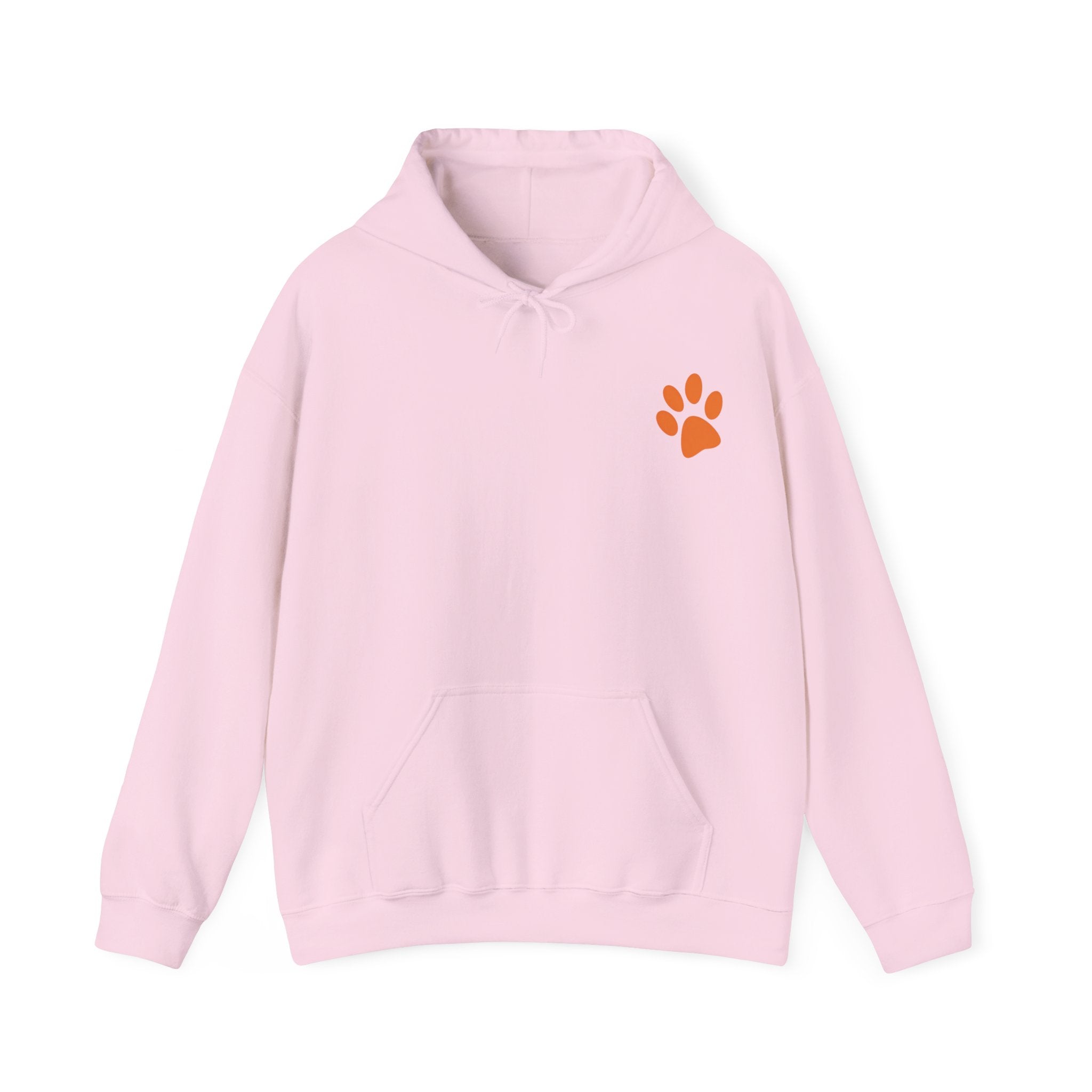 A Little Hat-Titude Puppy Illustration Adult Hoodie | Cute Dog Paw Chest Print