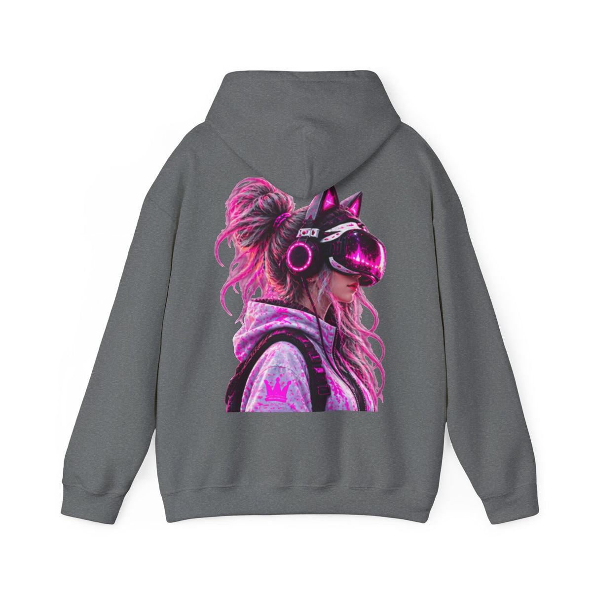 Cyberpunk VR Adult Hoodie — Neon Retro Gamer Aesthetic