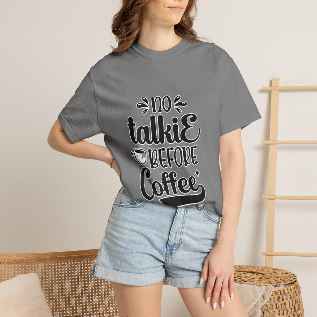 No Talkie Before Coffee Adult T-Shirt
