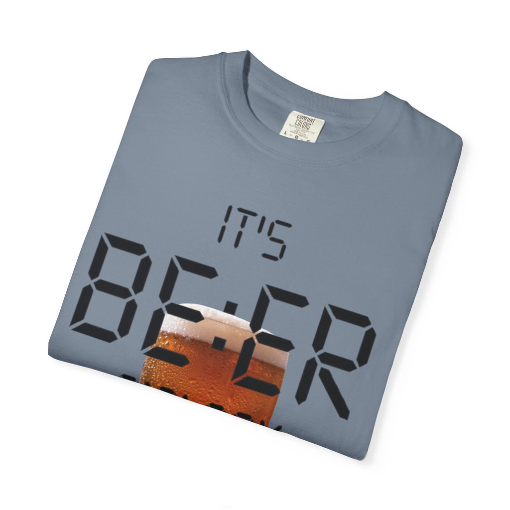 Beer O'Clock Adult T-Shirt — "It's BEER O'CLOCK" Graphic Tee with Pint Glass