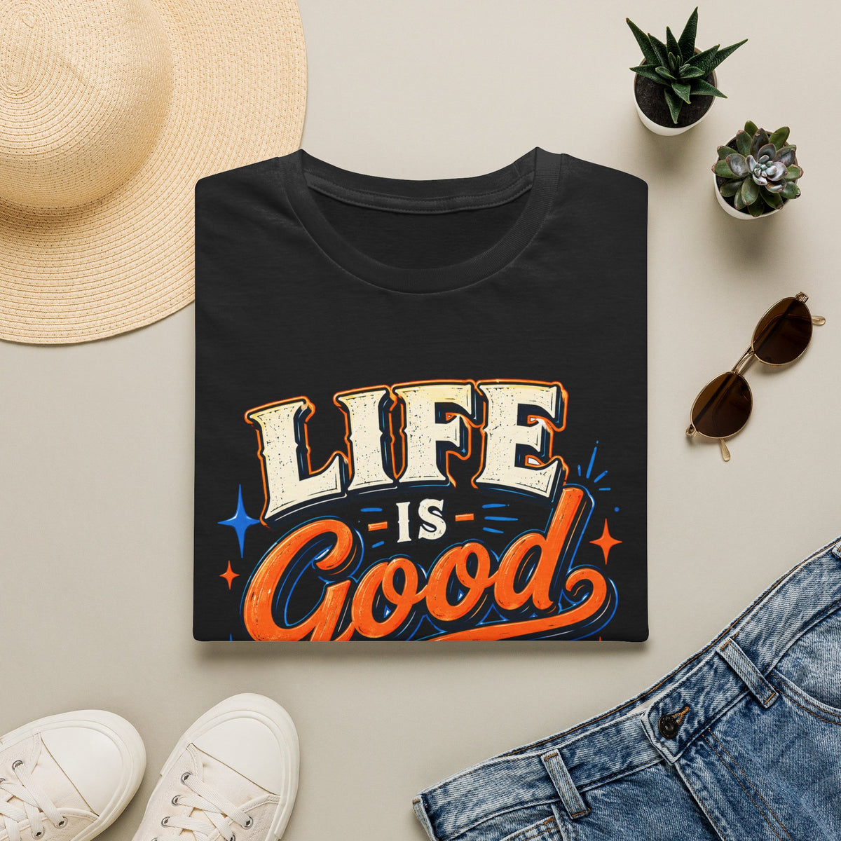 Life Is Good Adult T‑Shirt — "Life Is Good, You Should Get One" Retro Graphic Tee