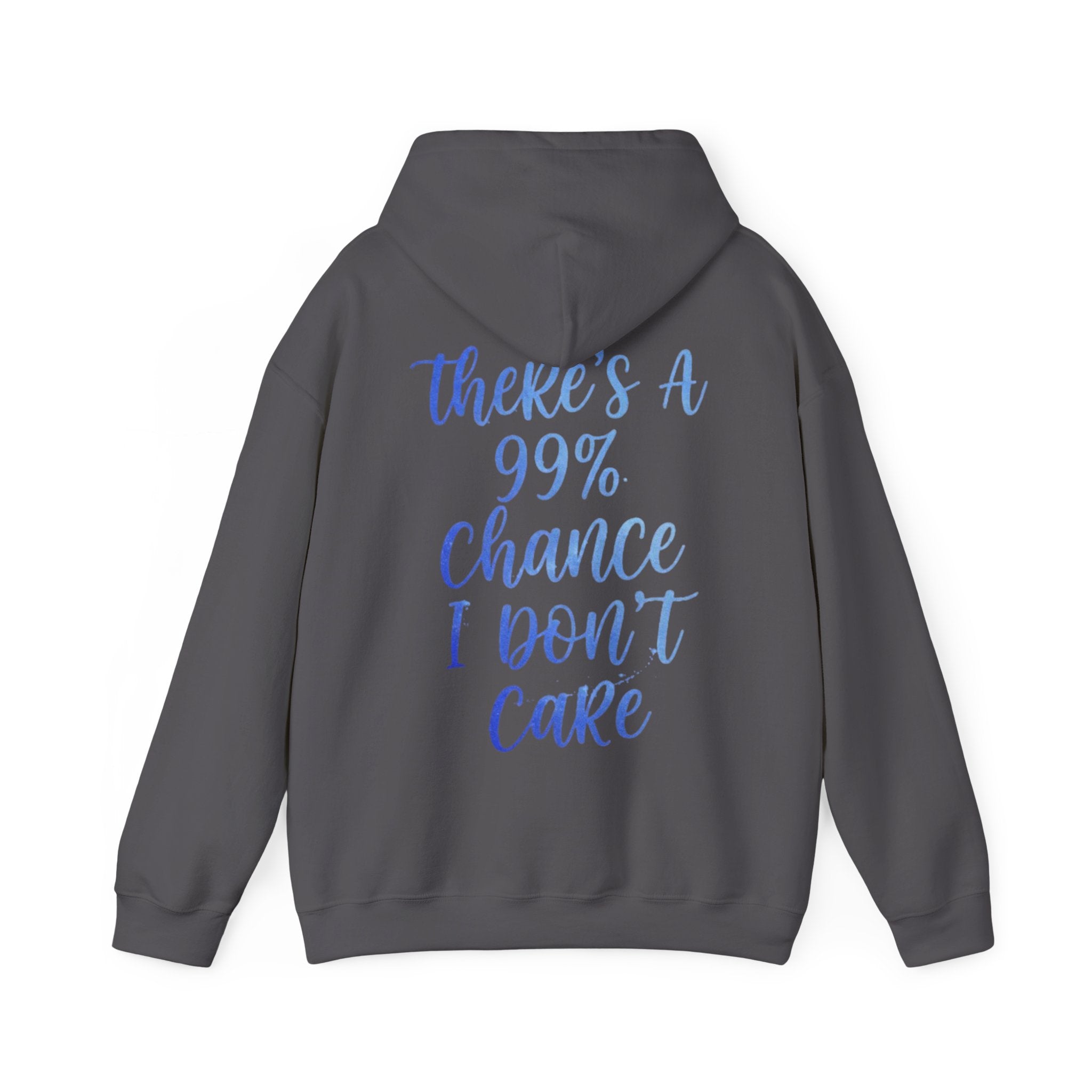 99% Chance I Don’t Care Adult Hoodie — Funny Casual Graphic Hooded Sweatshirt