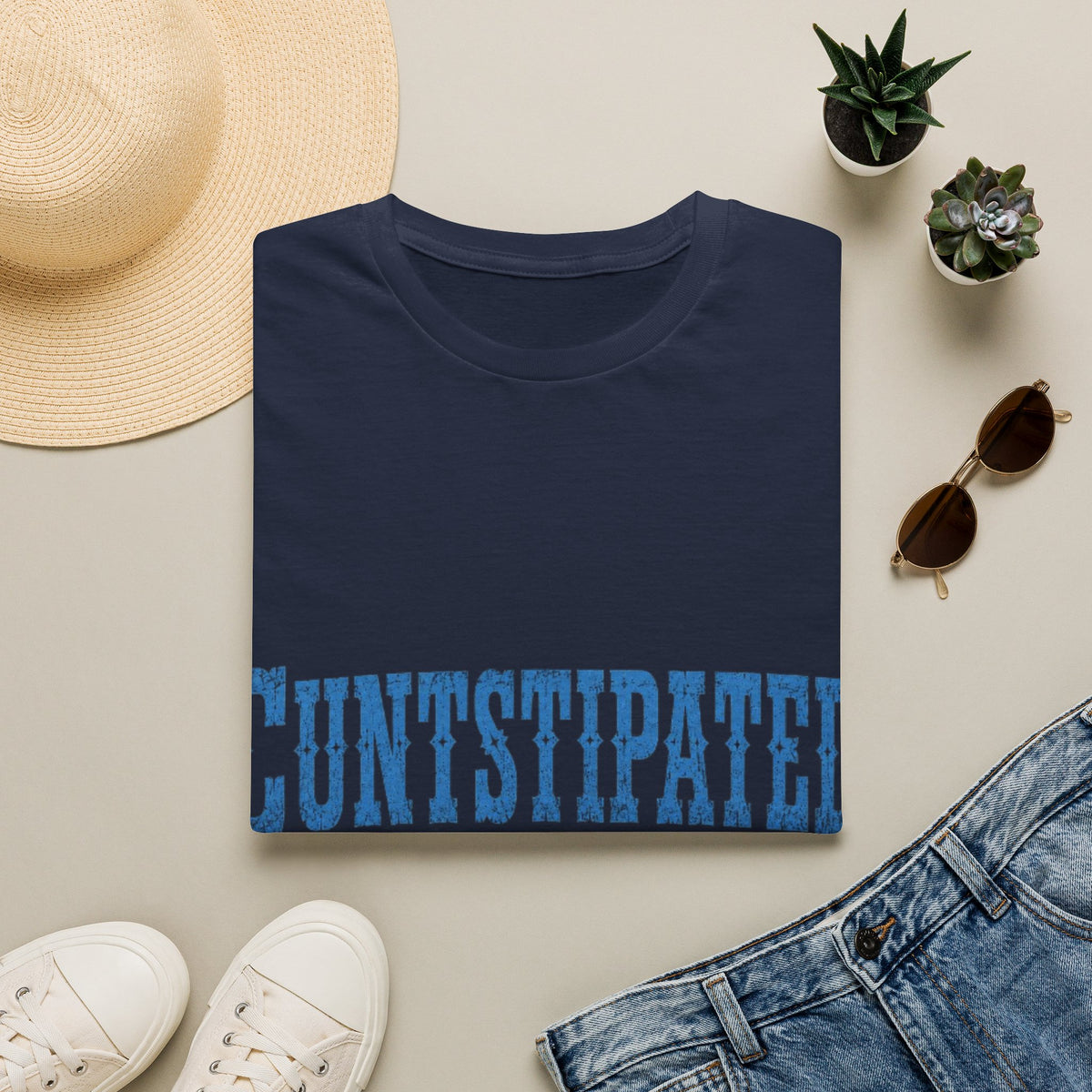Graphic Adult Tee — 'Cuntstipated' Bold Text Shirt