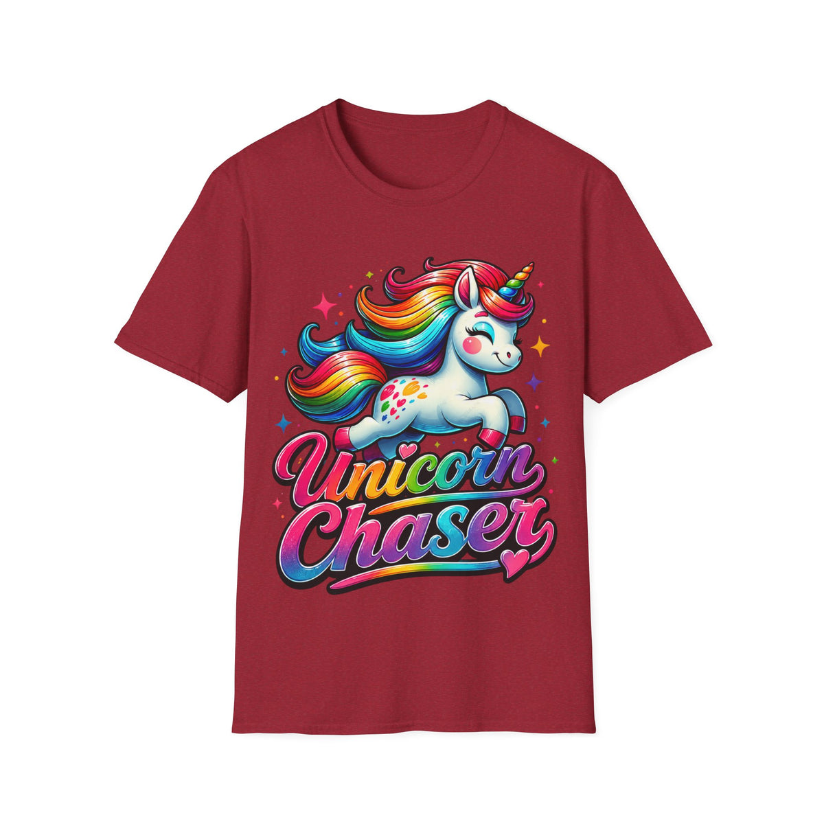 Funny Unicorn Chaser Adult T-Shirt — Rainbow Magical Unicorn Tee