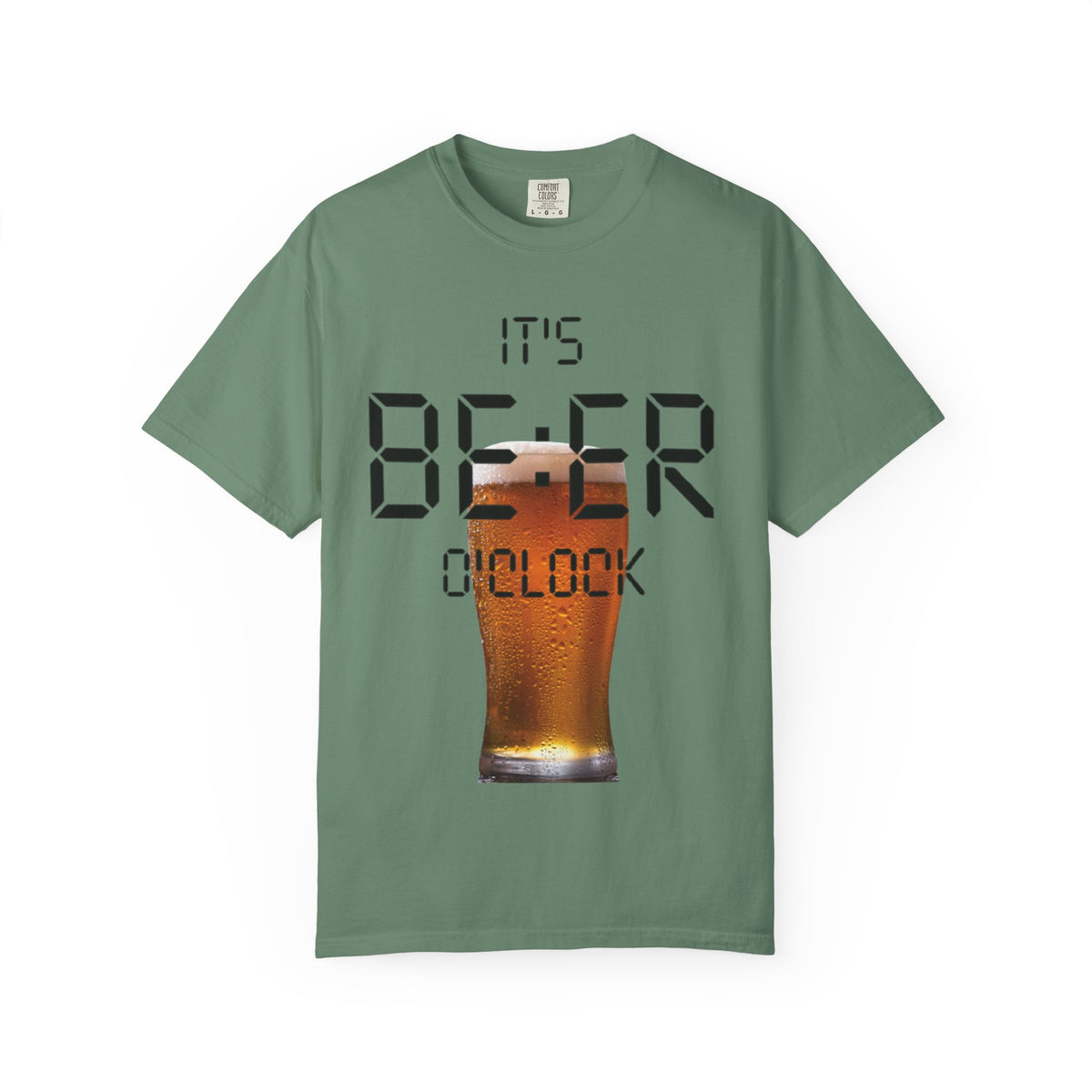 Beer O'Clock Adult T-Shirt — "It's BEER O'CLOCK" Graphic Tee with Pint Glass