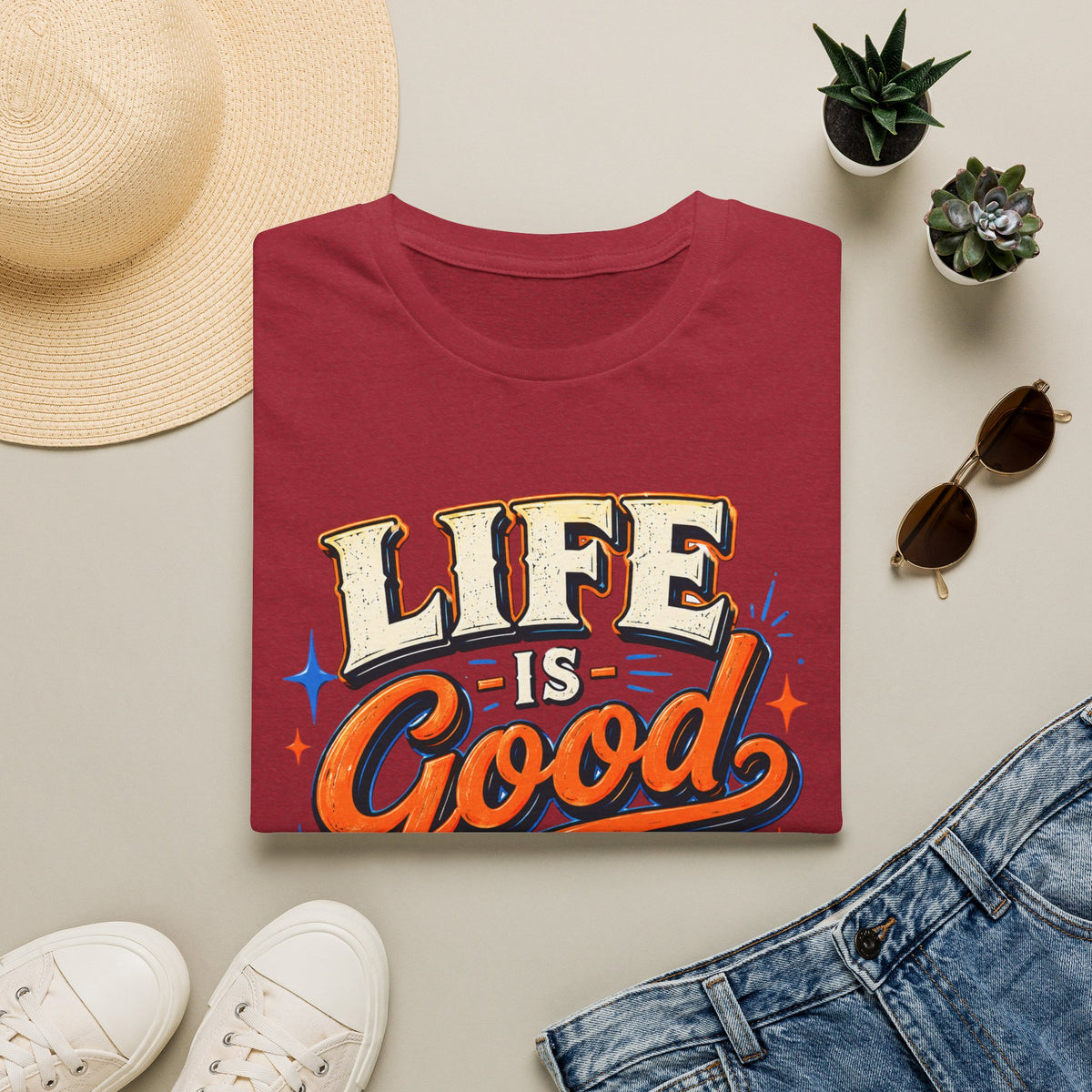 Life Is Good Adult T‑Shirt — "Life Is Good, You Should Get One" Retro Graphic Tee