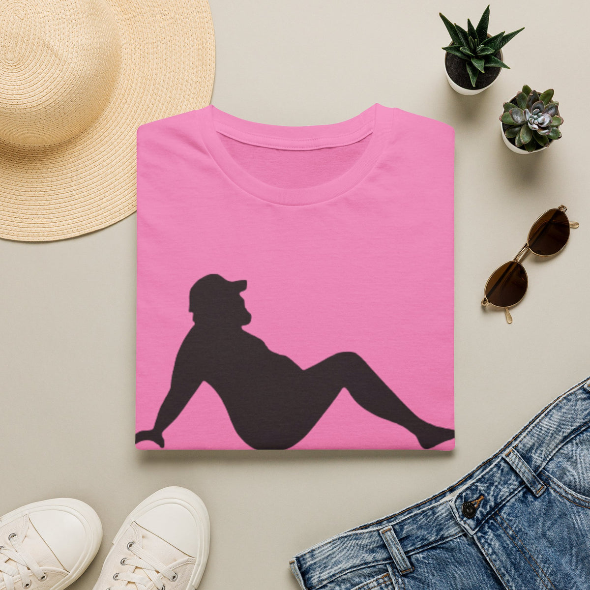 Curvy Silhouette Adult T-Shirt — "Real Men Have Curves" Graphic Tee