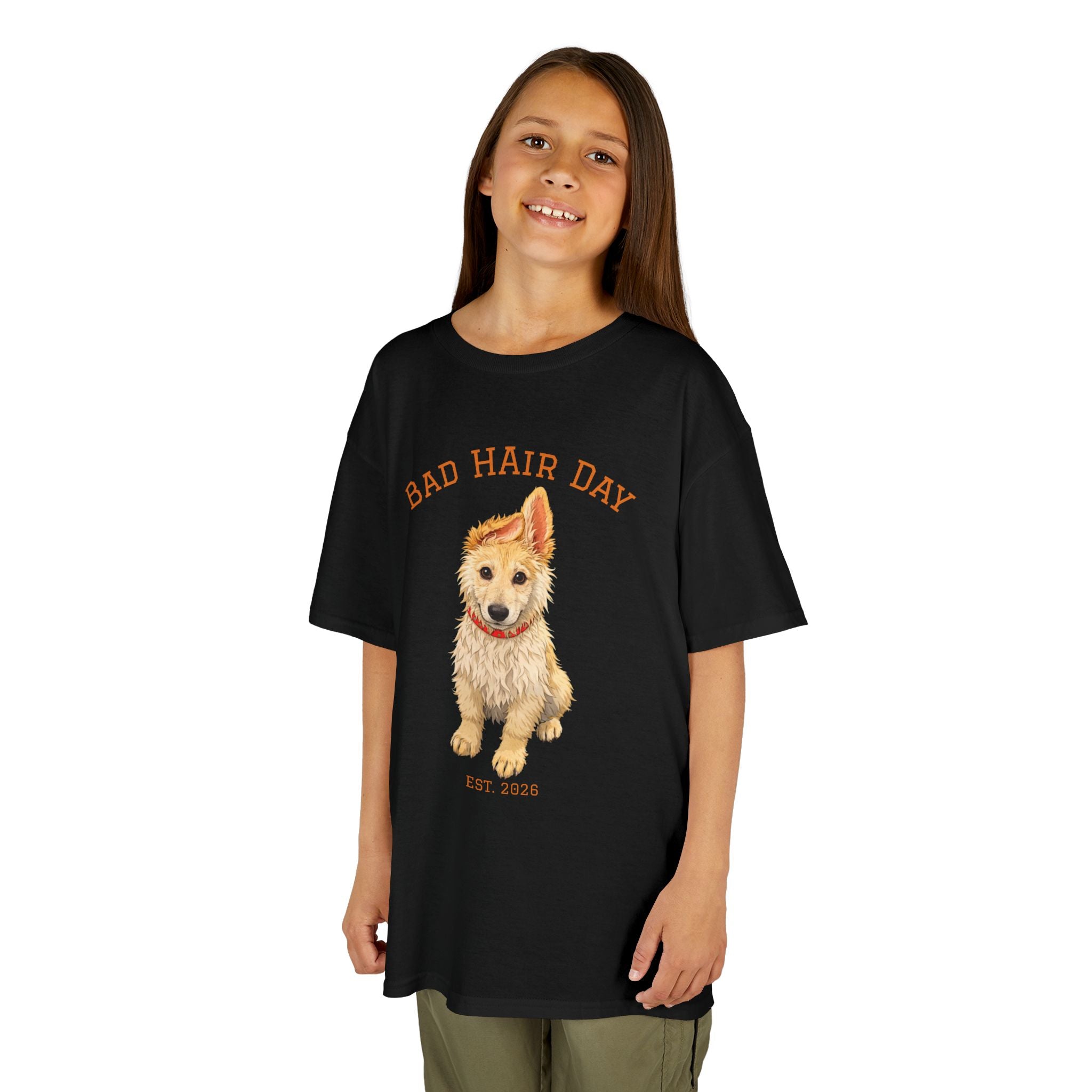 Bad Hair Day Puppy Tee | Tyra Illustration Kids T-Shirt