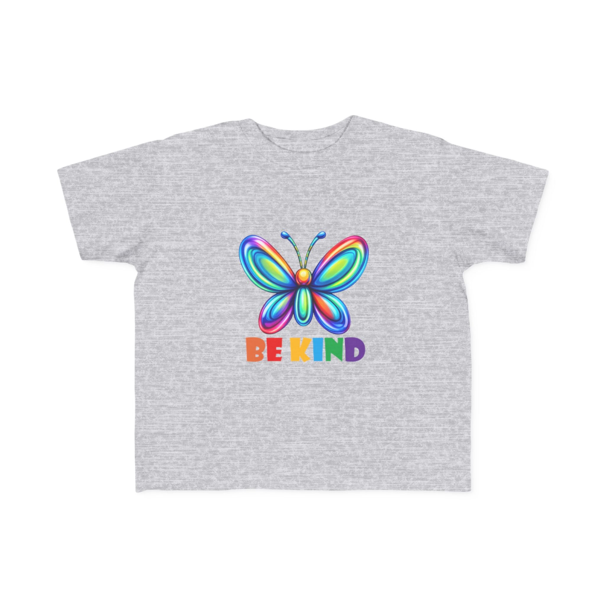 Rainbow Butterfly BE KIND Toddler Tee | Kids Positive Message Shirt