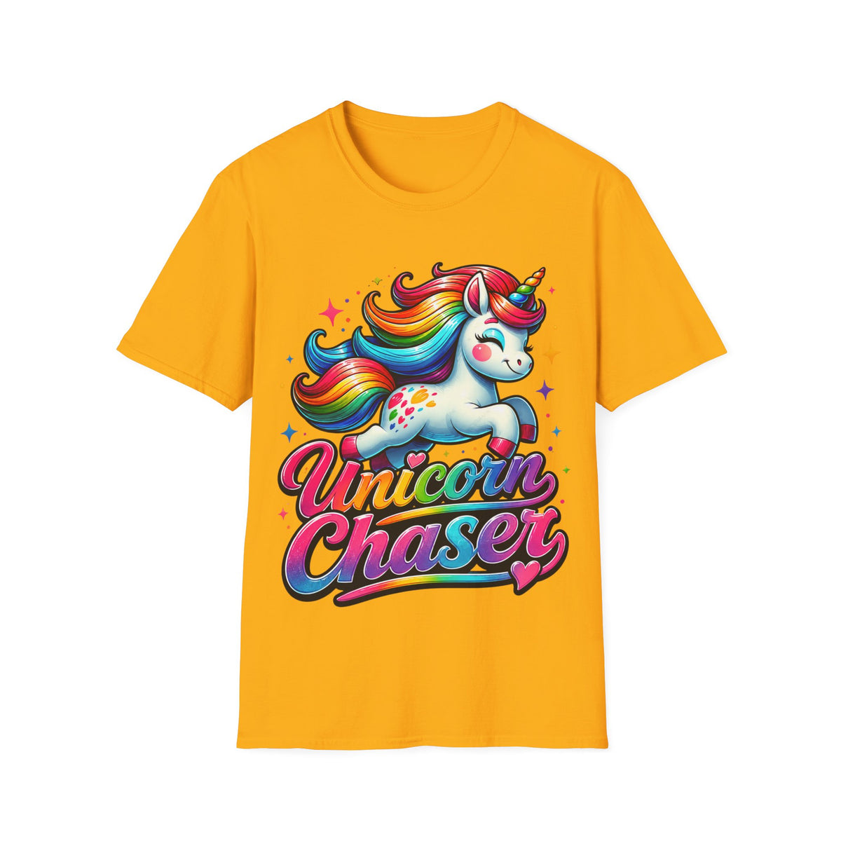 Funny Unicorn Chaser Adult T-Shirt — Rainbow Magical Unicorn Tee