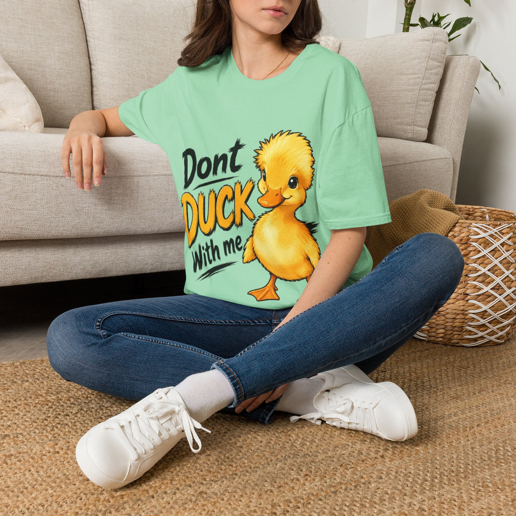 Don't Duck With Me Adult T-Shirt — Cute Yellow Duck Graphic Tee
