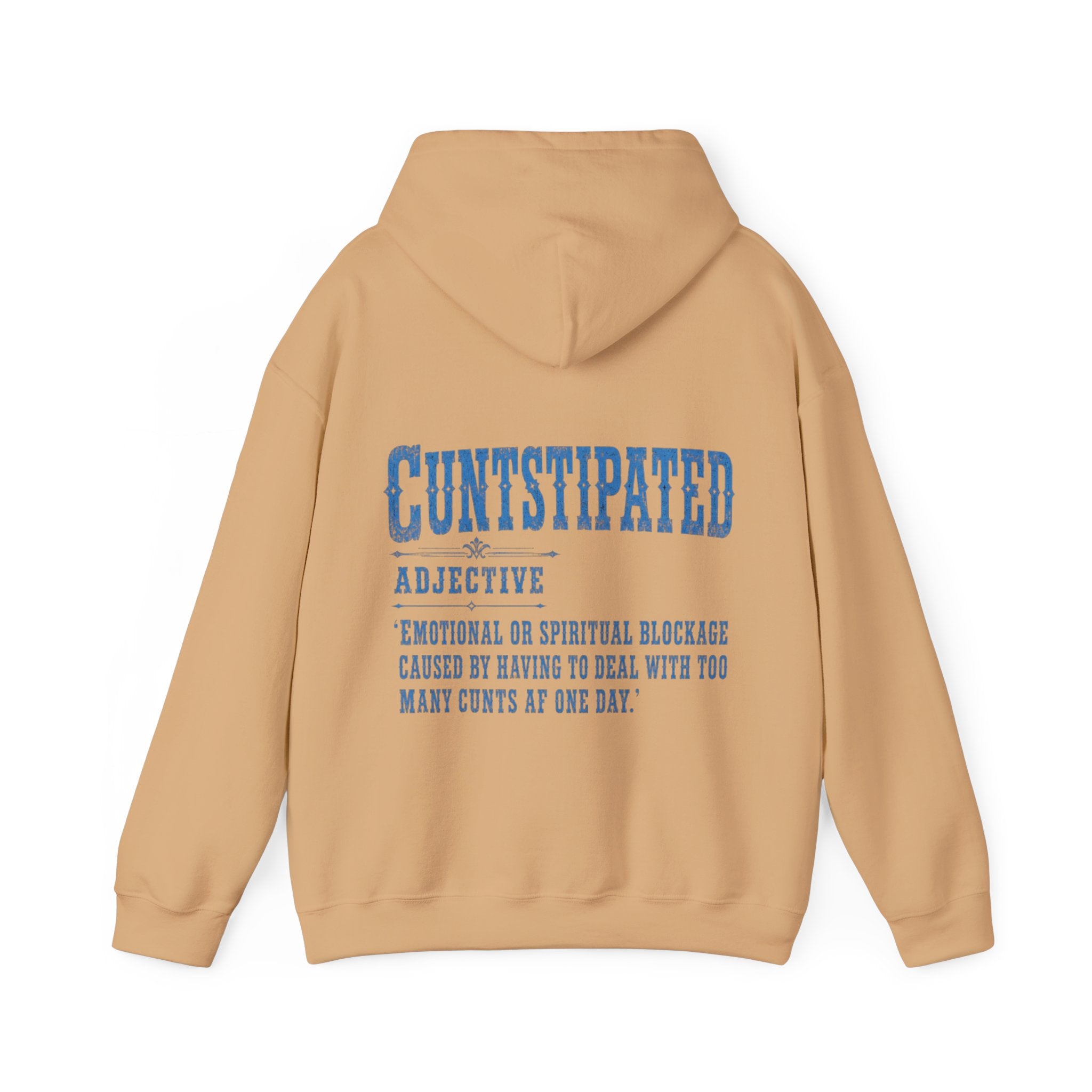 Adult Hoodie — 'Cuntstipated' Definition Graphic Pullover