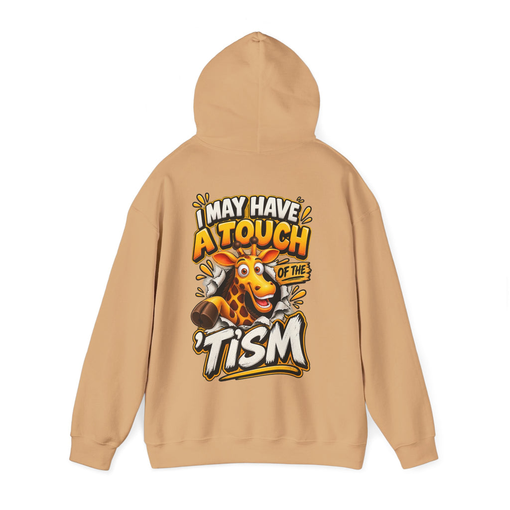 Giraffe 'I May Have a Touch of the Tism' Graphic Adult Hoodie