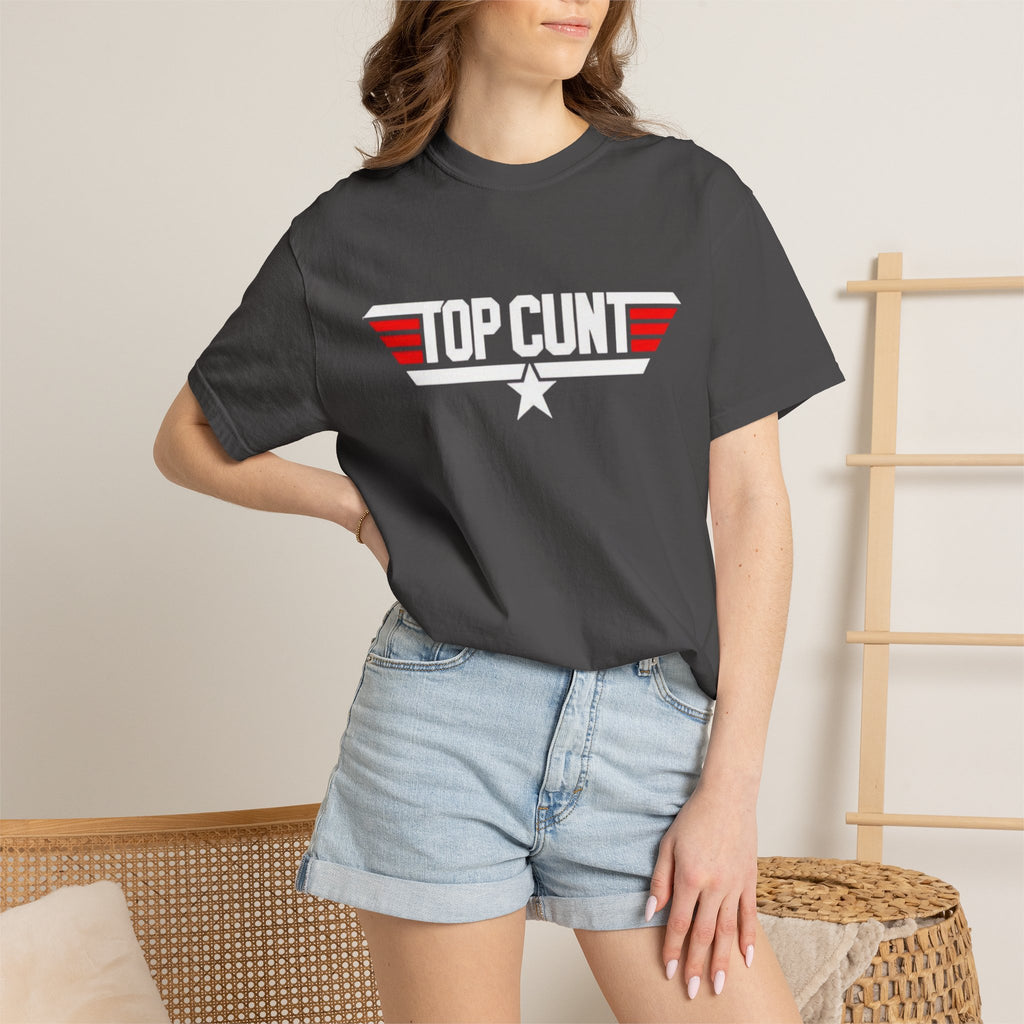 Top Cunt Graphic Adult T-Shirt — Retro Military-Inspired Statement Tee