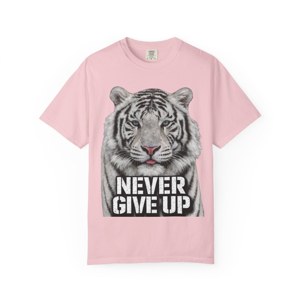 Never Give Up Tiger Adult T-Shirt