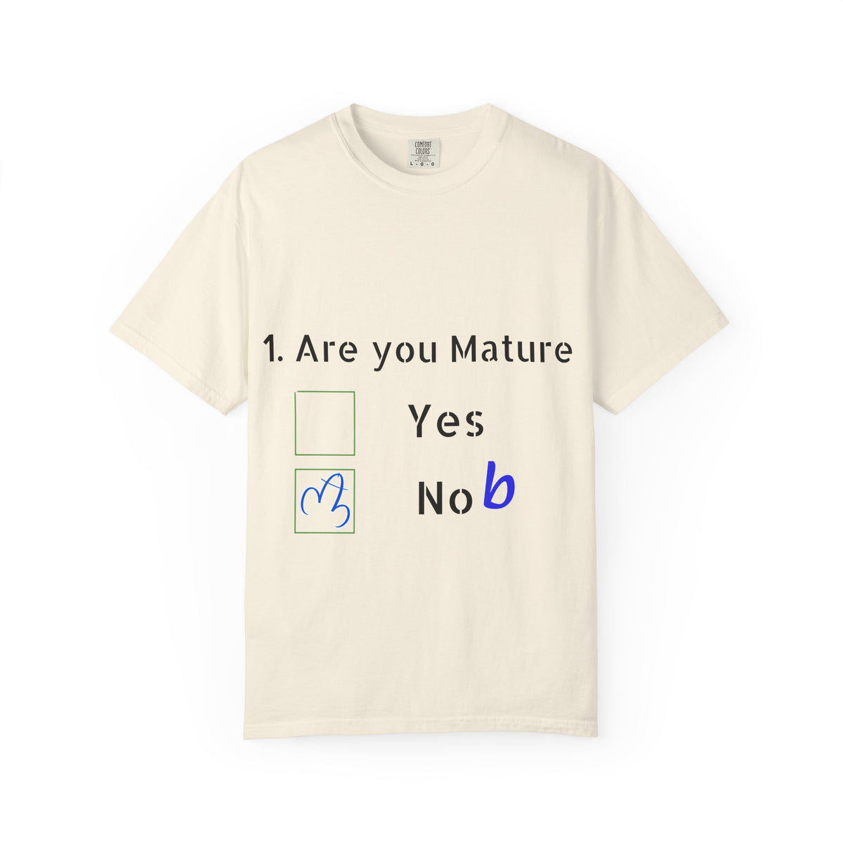 Adult T-Shirt — Funny "Are You Mature?" Checkbox Graphic Tee