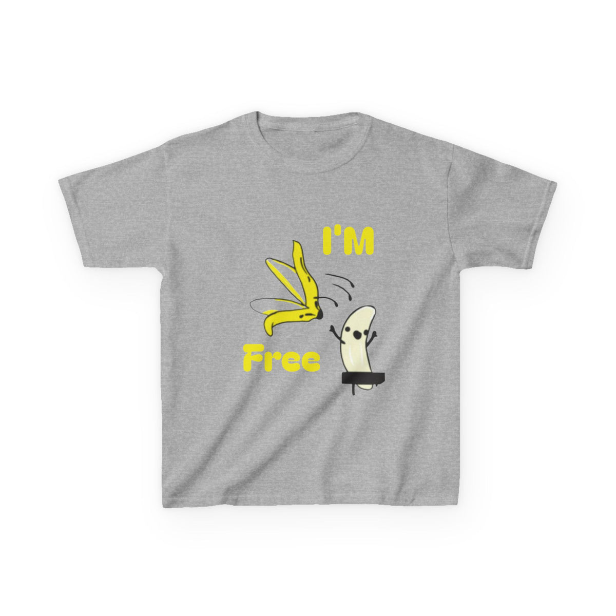 Kids Tee — Cute 'I'm Free' Banana Cartoon Shirt for Children