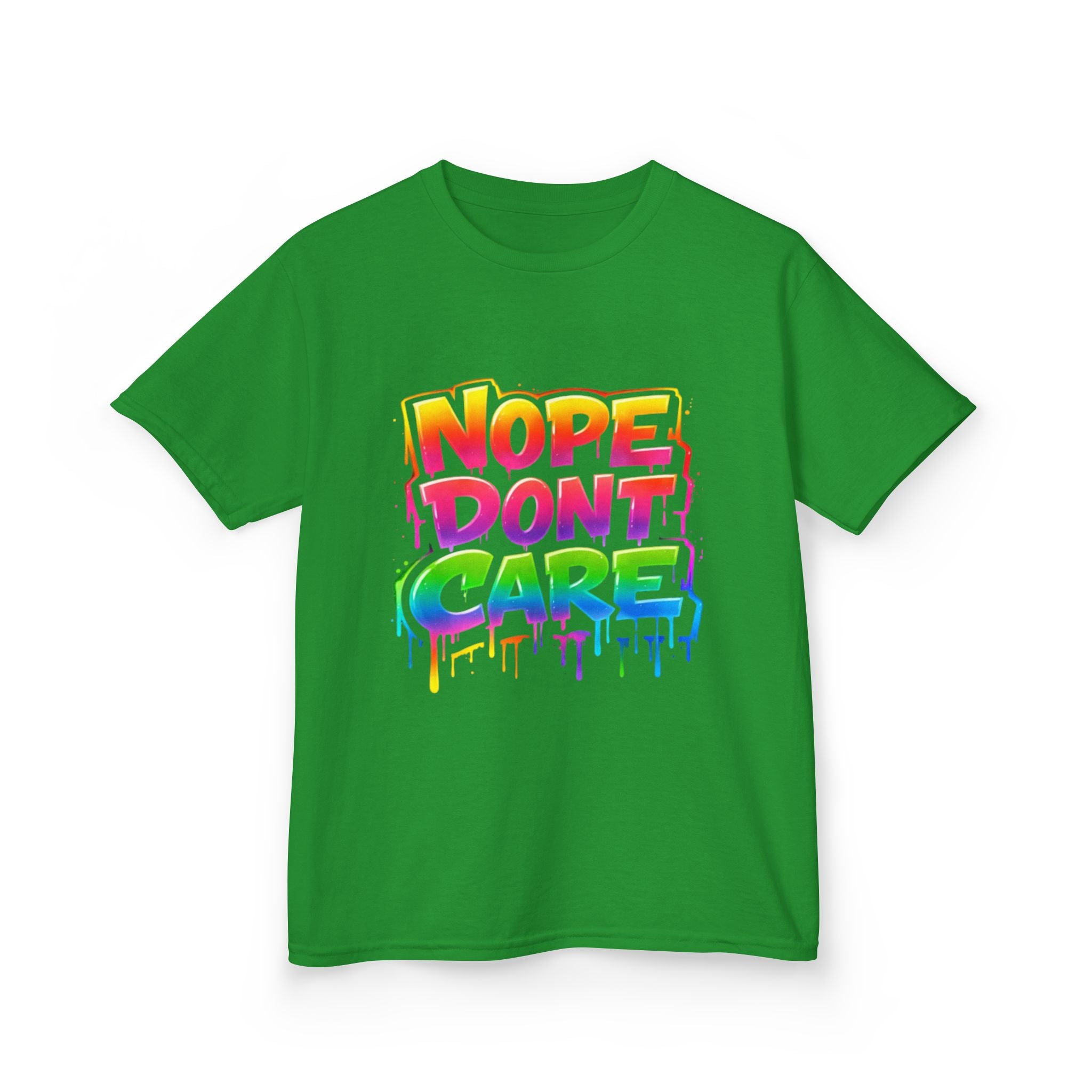 Kids T-shirt — Funny "Nope Don't Care-Lover Graphic