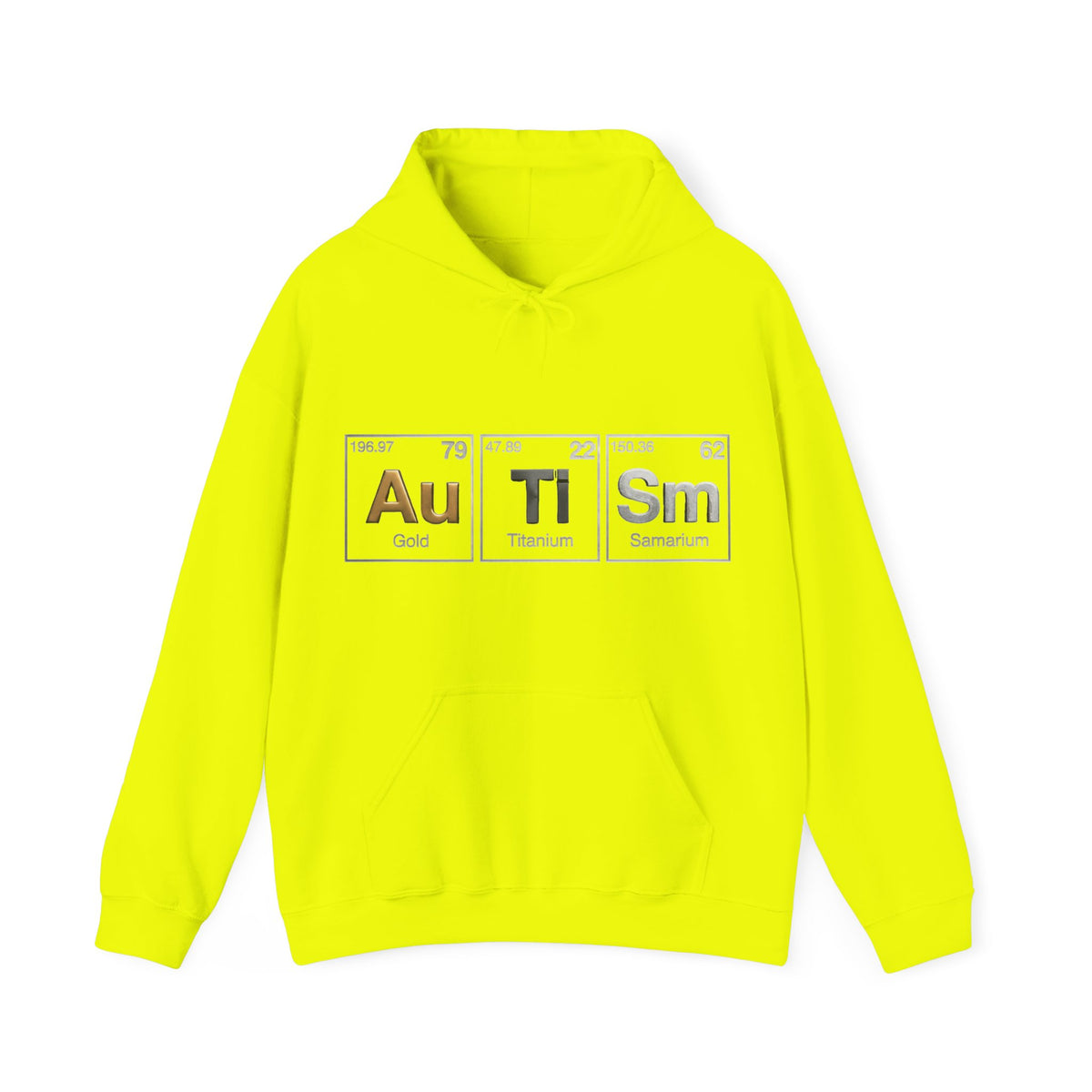 Autism Periodic Table Adult Hoodie — Au Ti Sm Element Design