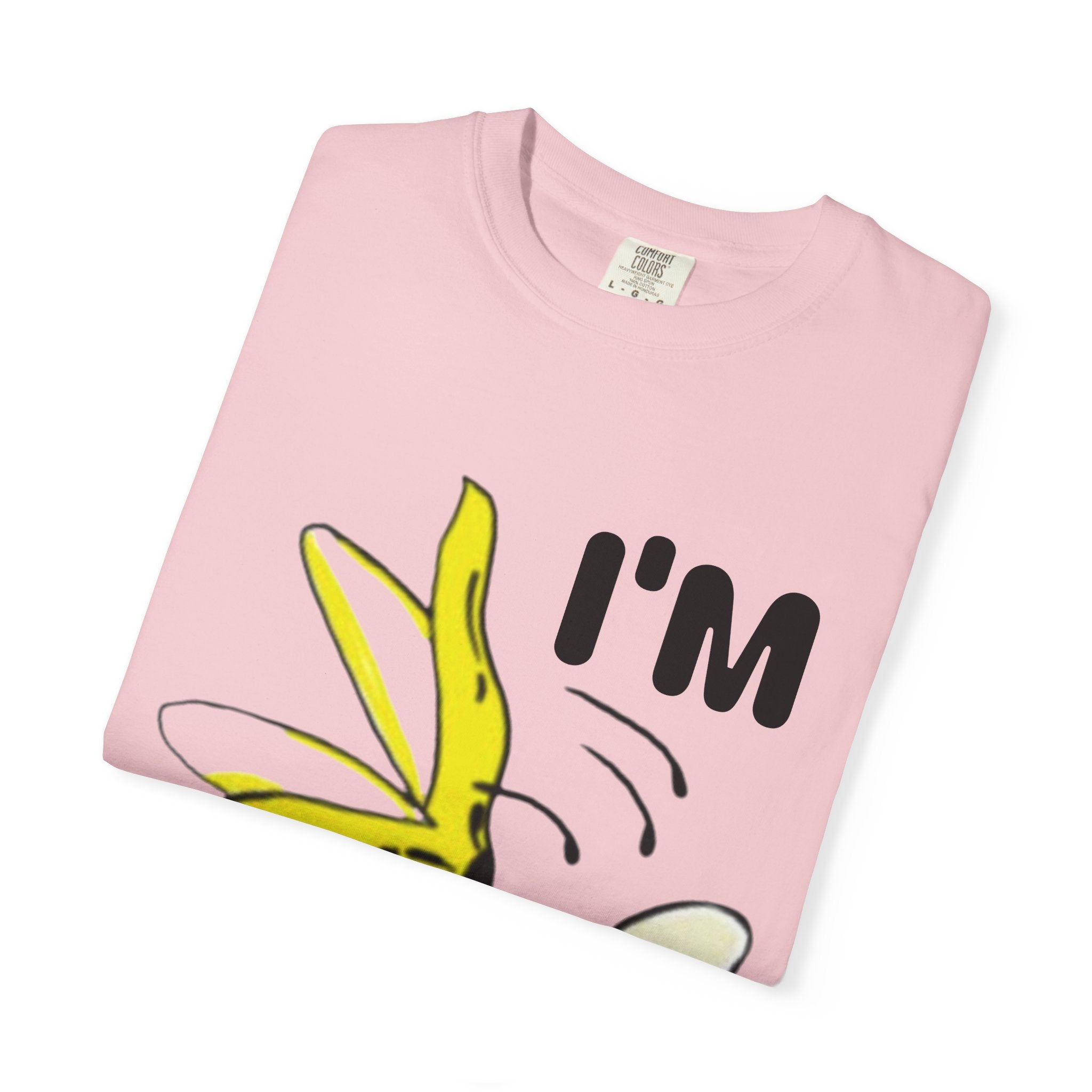 Banana Skateboard Adult T-Shirt — "I’m Free" Cute Skateboarding Banana Graphic Tee
