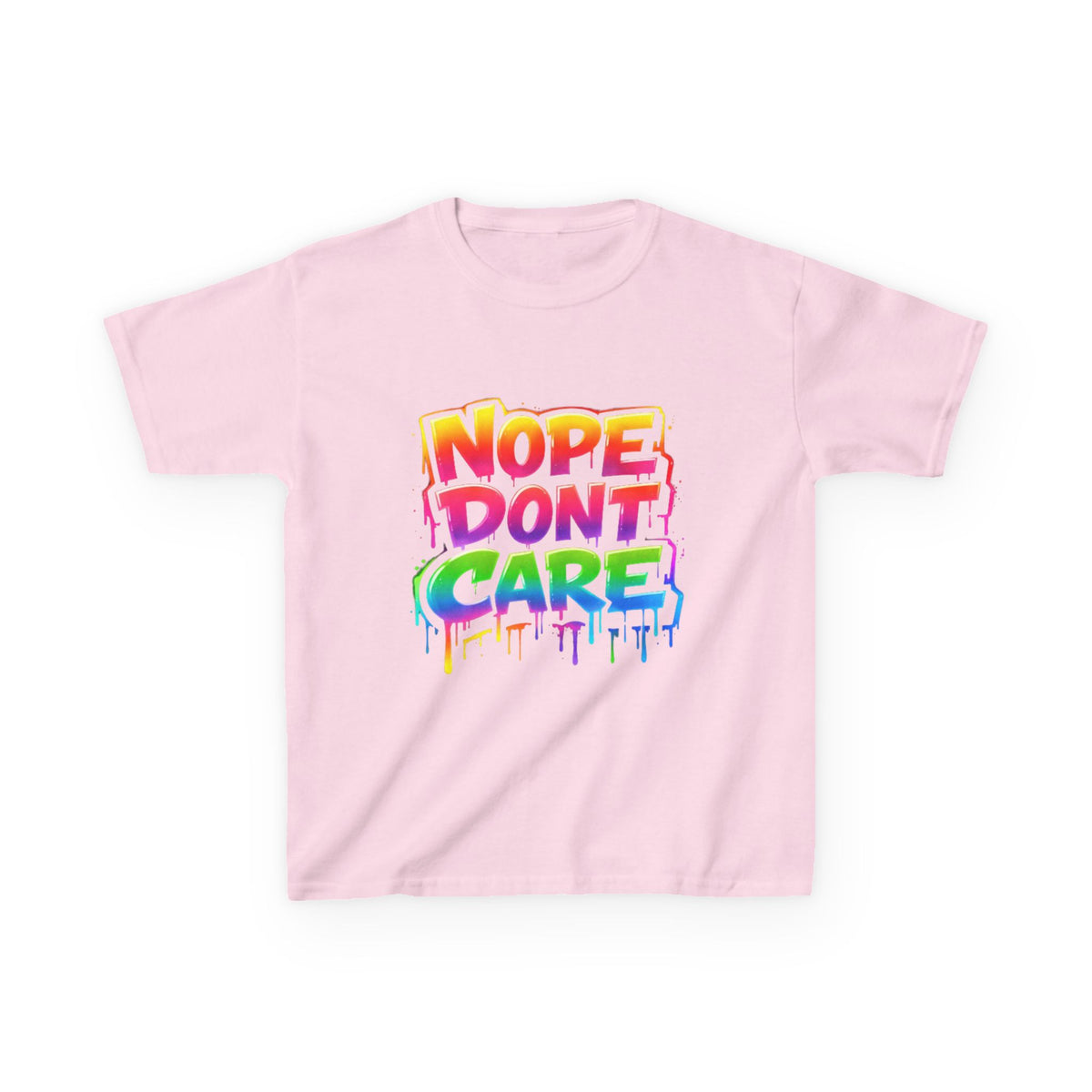 Kids T-shirt — Funny "Nope Don't Care-Lover Graphic