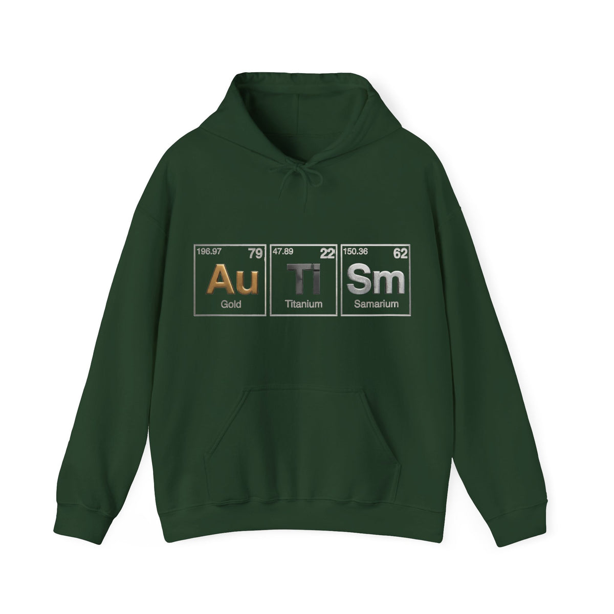 Autism Periodic Table Adult Hoodie — Au Ti Sm Element Design