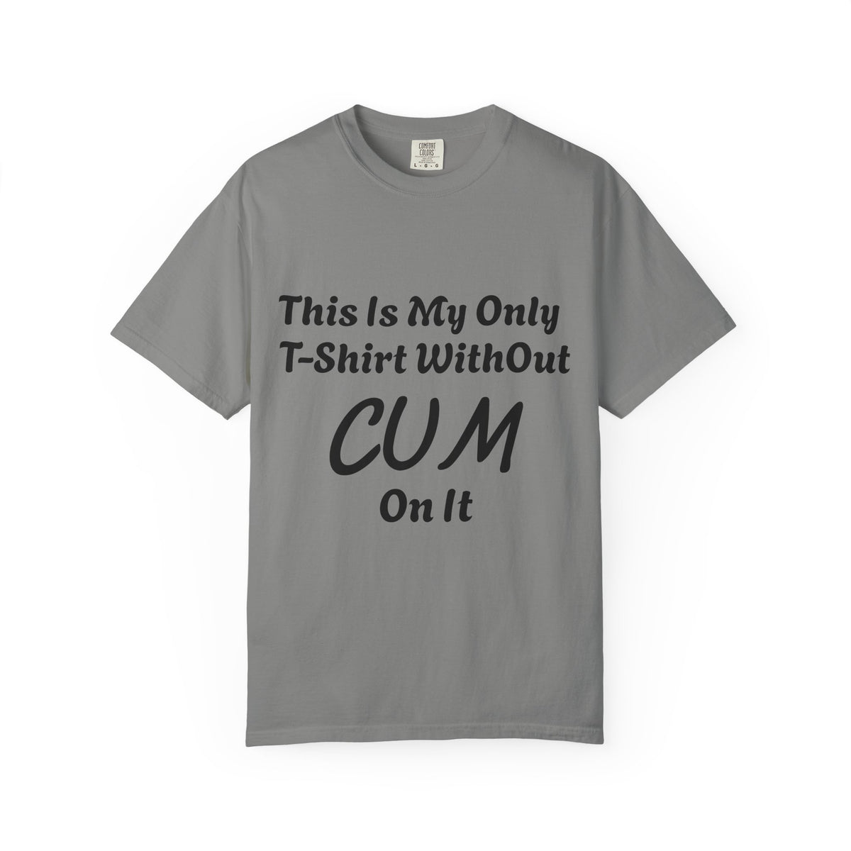 Provocative Graphic Adult T-Shirt - "This Is My Only T-Shirt Without CUM On It"