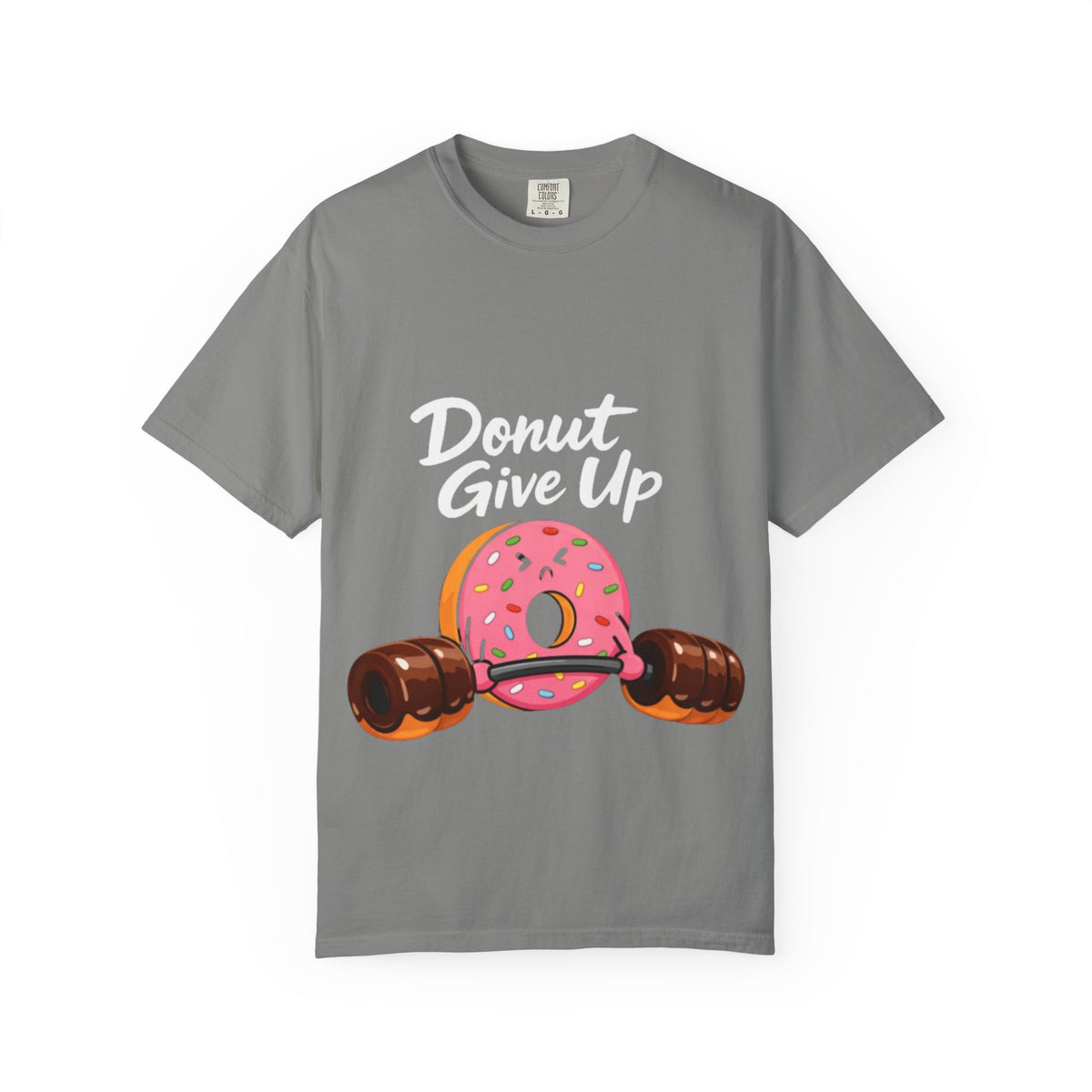 Donut Give Up Adult T-Shirt — Funny Fitness Donut Graphic Tee