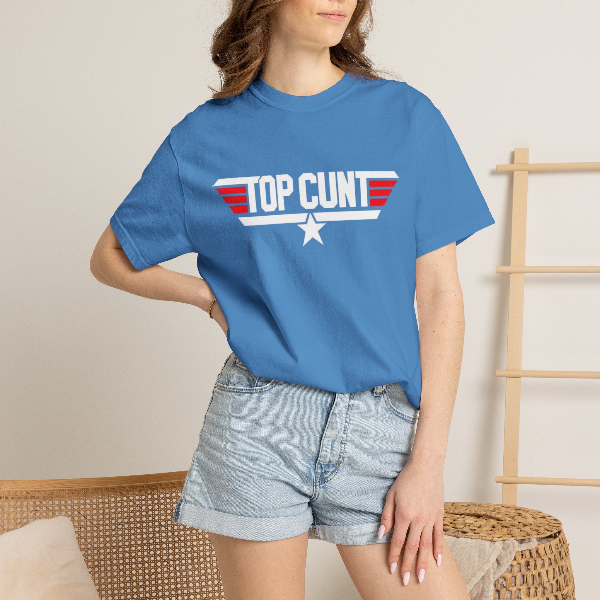 Top Cunt Graphic Adult T-Shirt — Retro Military-Inspired Statement Tee