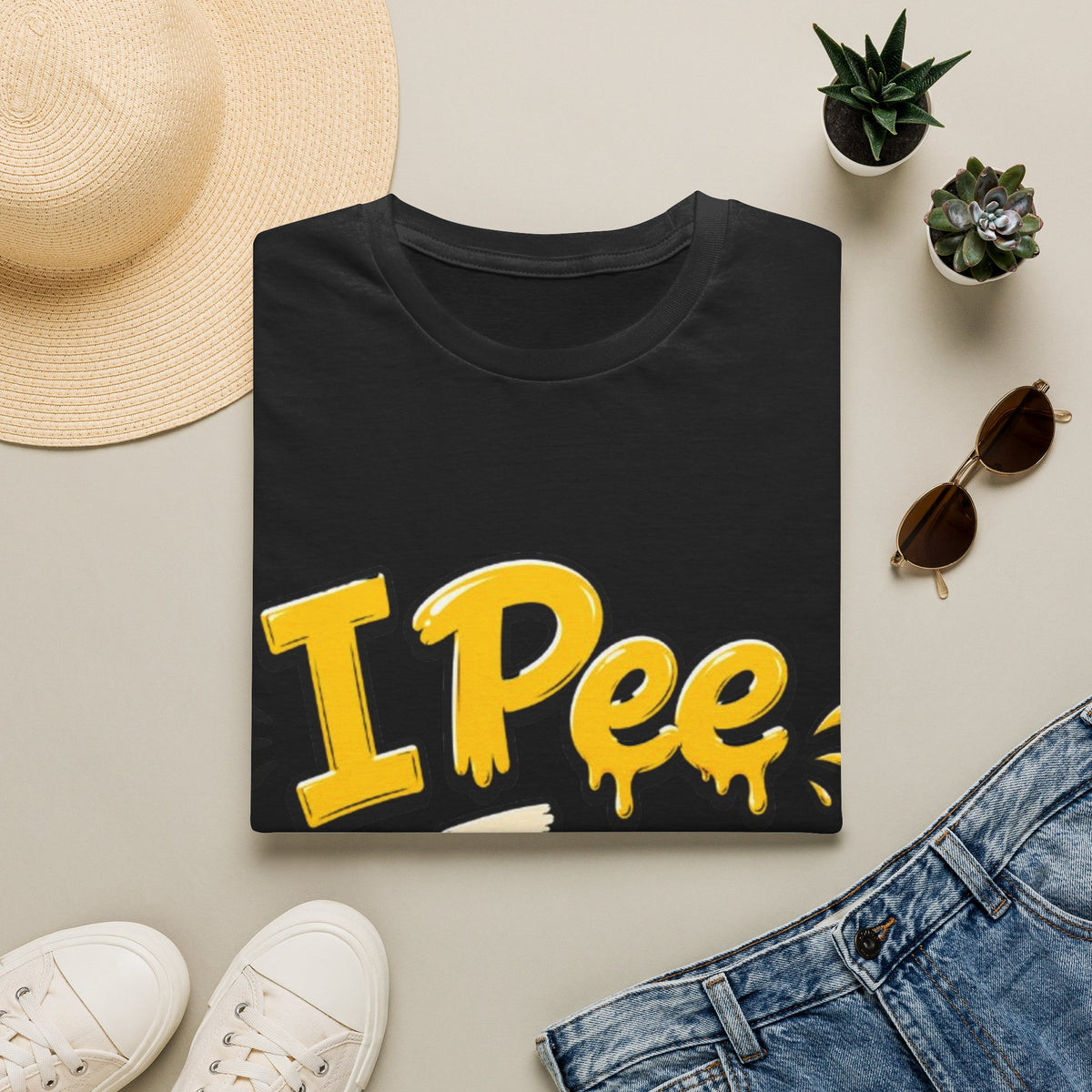 Funny "I Pee in Pools" Adult T-Shirt — Humorous Summer Pool Party Tee