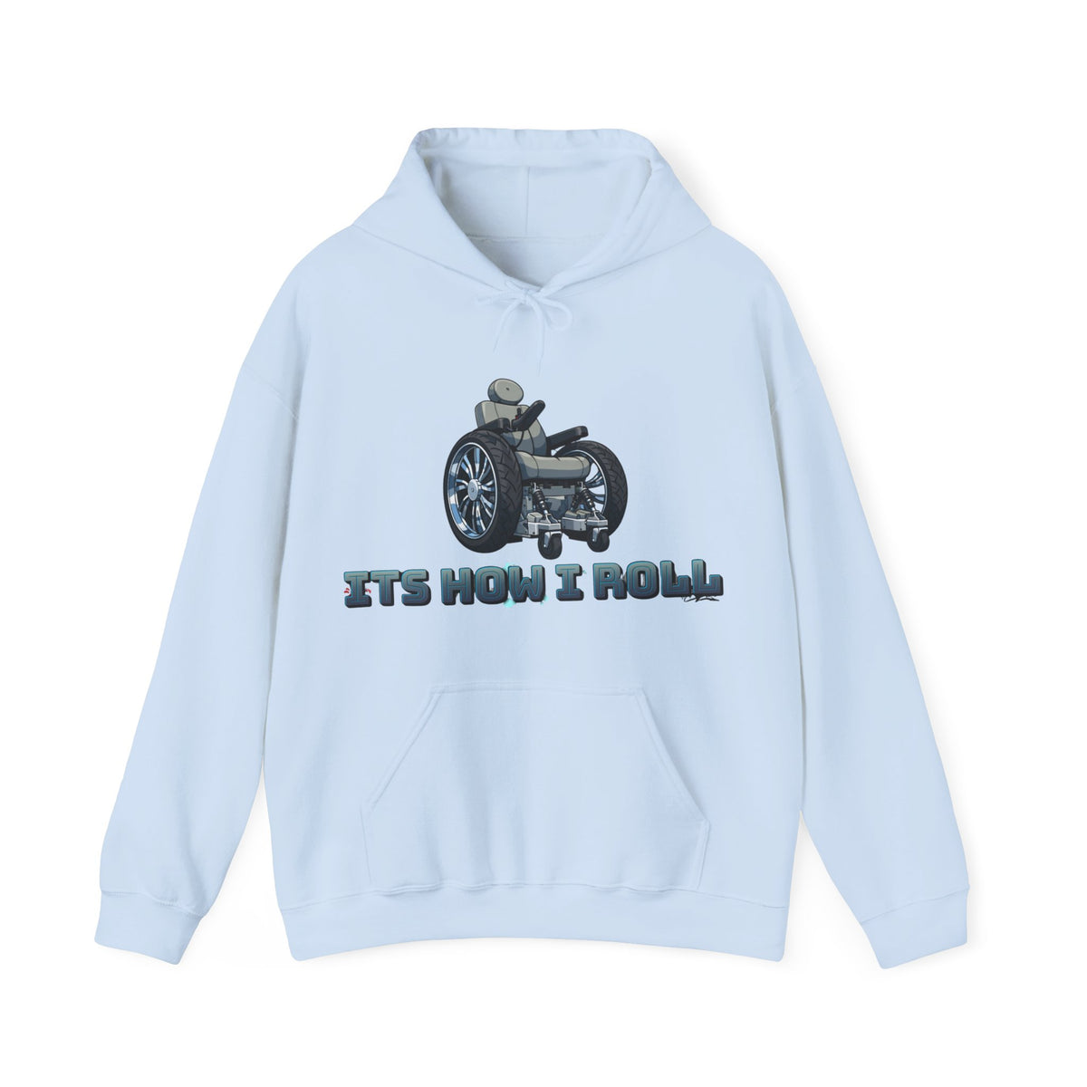 Adult Hoodie — 'It's How I Roll' Wheelchair Pride Graphic Hoodie