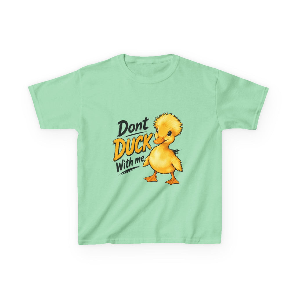 Kids Tee — “Don't Duck With Me” Cute Angry Duck Graphic