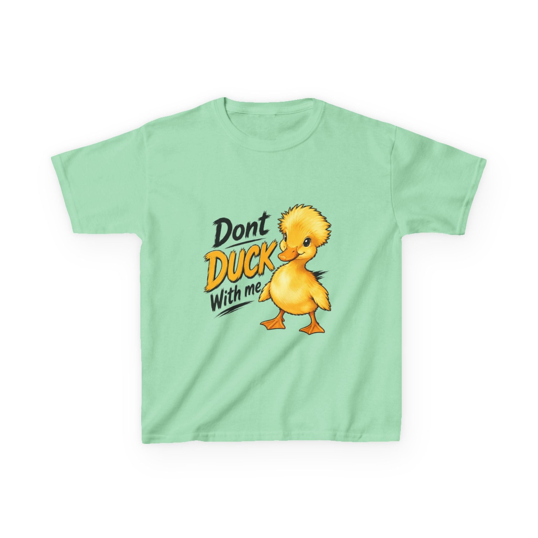 Kids Tee — “Don't Duck With Me” Cute Angry Duck Graphic