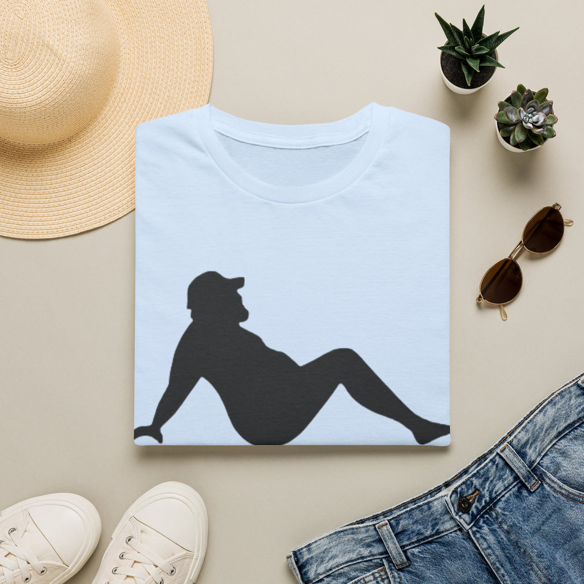 Curvy Silhouette Adult T-Shirt — "Real Men Have Curves" Graphic Tee