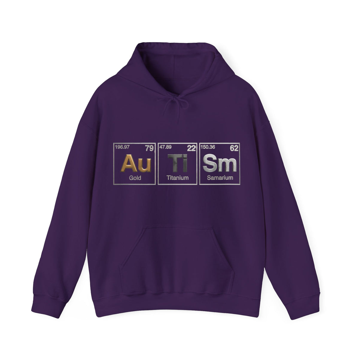 Autism Periodic Table Adult Hoodie — Au Ti Sm Element Design