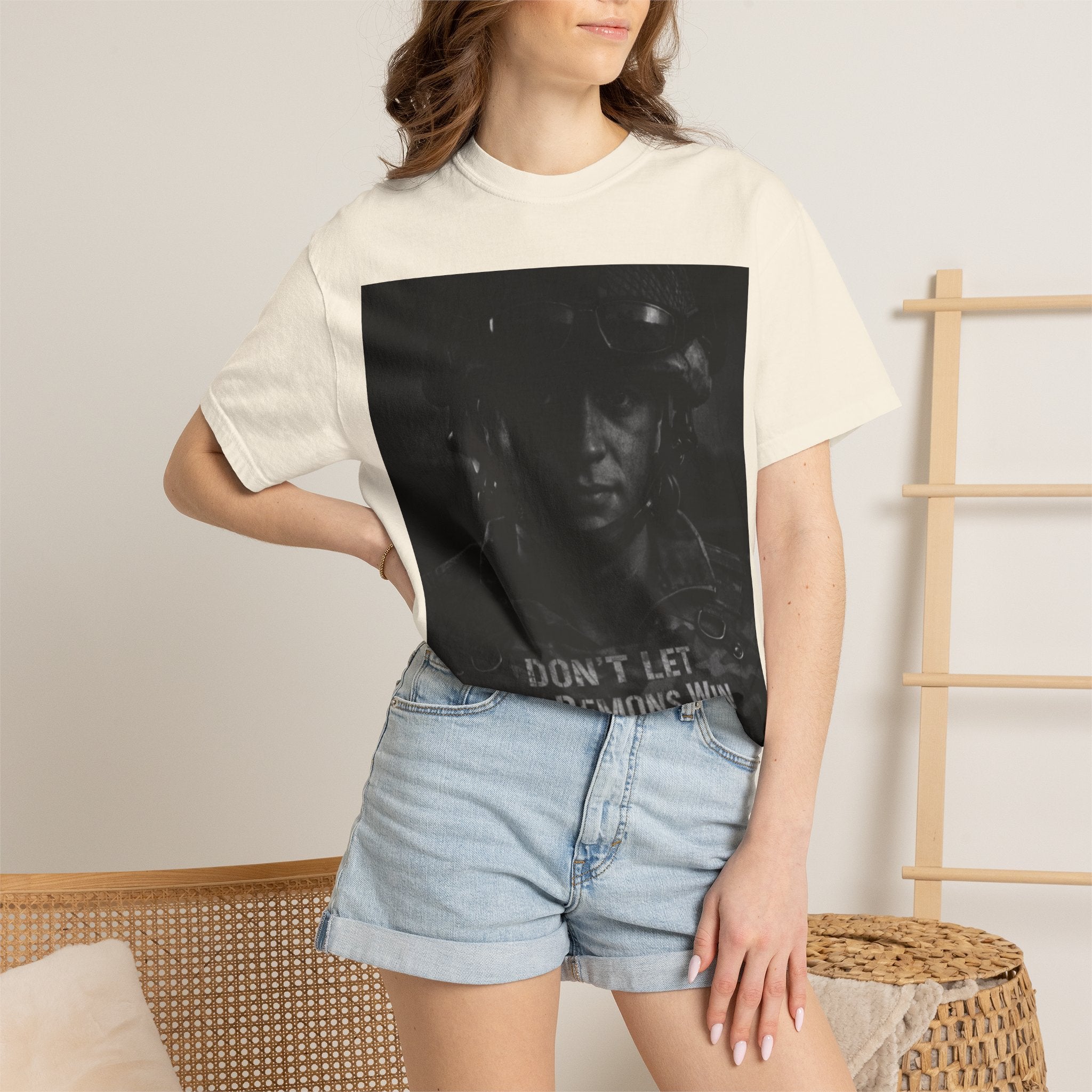 Don't Let the Demons Win T-Shirt — Dark Tactical Graphic Tee
