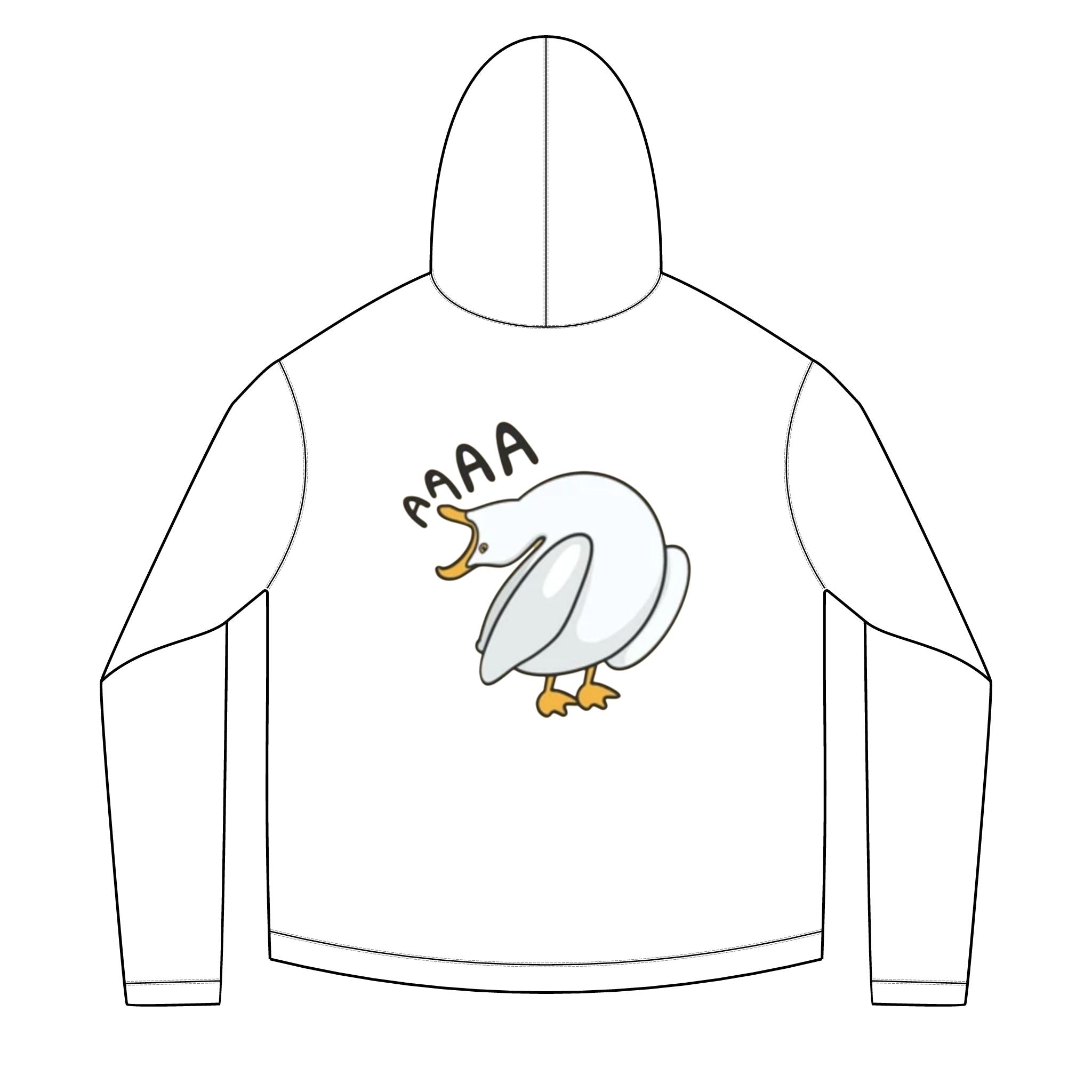 Screaming Swan Adult Hoodie | Cute Cartoon Bird Illustration