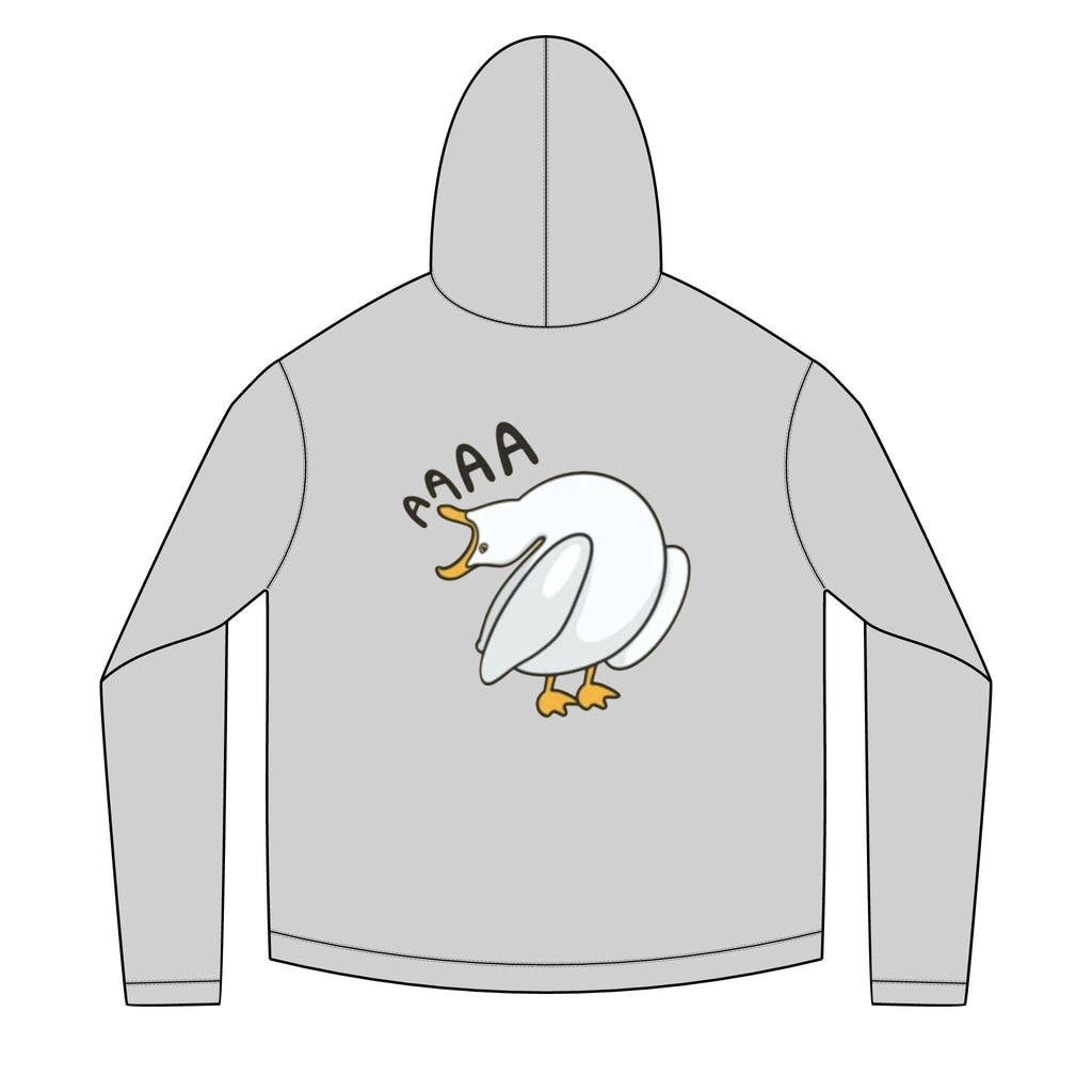 Screaming Swan Adult Hoodie | Cute Cartoon Bird Illustration