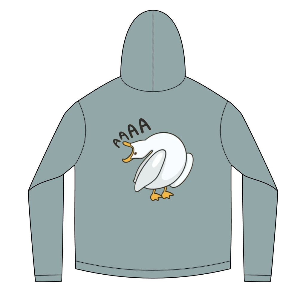 Screaming Swan Adult Hoodie | Cute Cartoon Bird Illustration